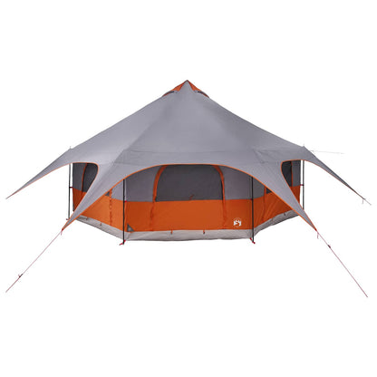 Family Tent Grey and Orange 10-Person