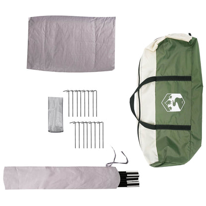 Family Tent Green 5-Person 185T Polyester with PU Coating