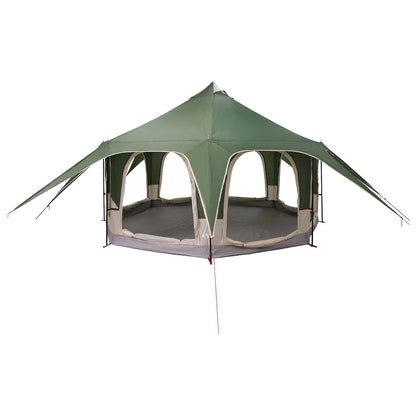 Family Tent Green 5-Person 185T Polyester with PU Coating