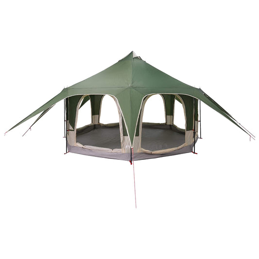 Family Tent Green 5-Person 185T Polyester with PU Coating