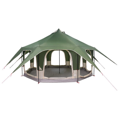 Family Tent Green 5-Person 185T Polyester with PU Coating