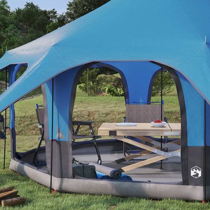 Family Tent Blue 5-Person 185T Polyester with PU Coating