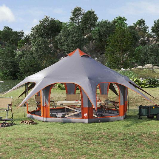 Family Tent Grey and Orange 5-Person