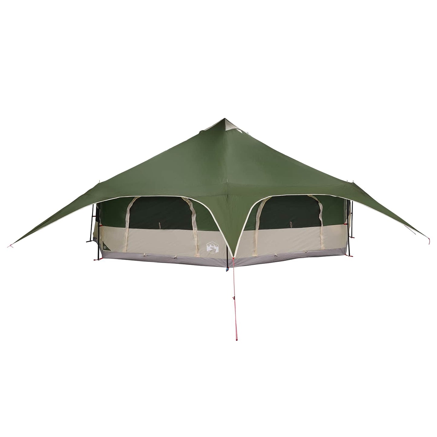 Family Tent 18-Person Green 185T Polyester with PU Coating