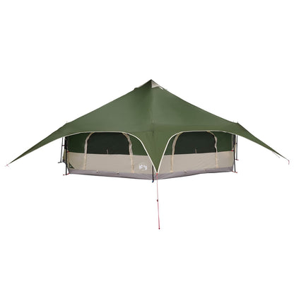 Family Tent 18-Person Green 185T Polyester with PU Coating