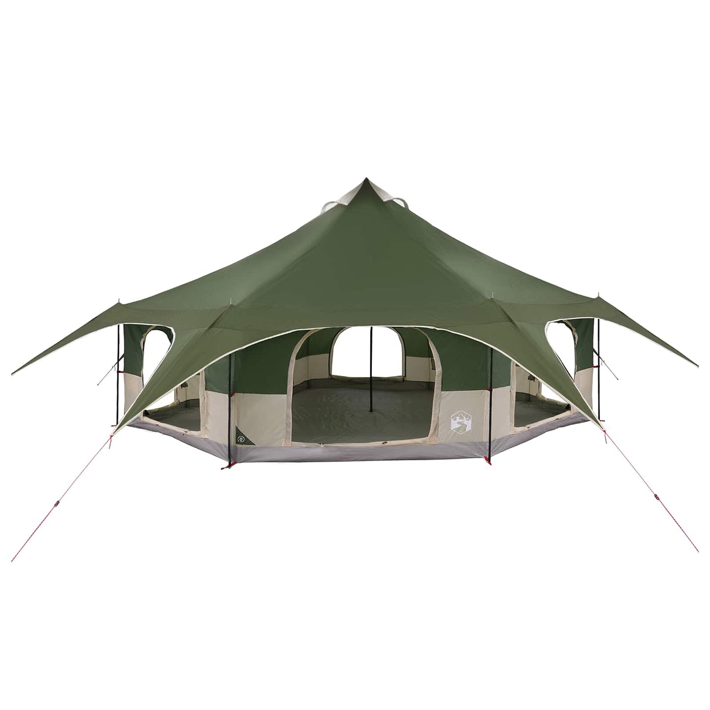 Family Tent 18-Person Green 185T Polyester with PU Coating