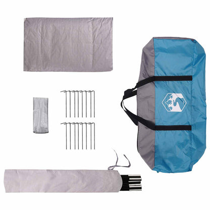 Family Tent Blue 18-Person 185T Polyester with PU Coating