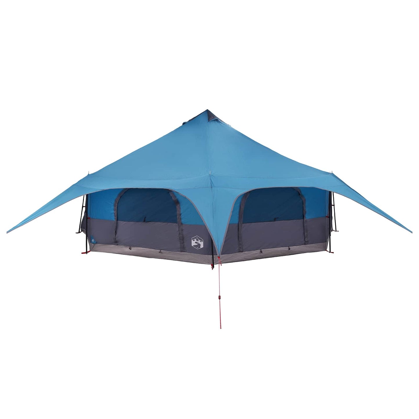 Family Tent Blue 18-Person 185T Polyester with PU Coating