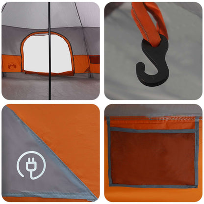 Family Tent Grey and Orange 18-Person