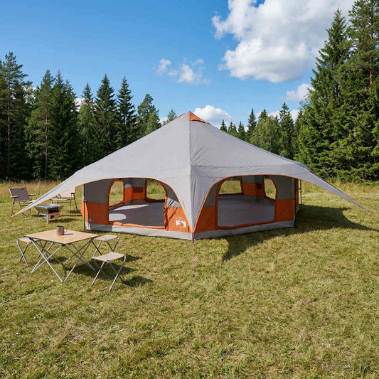Family Tent 18-Person Grey and Orange
