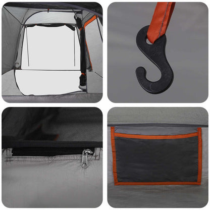 Tunnel Tent Grey and Orange 361 x 235 x 147 cm