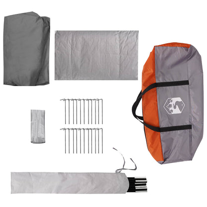 Tunnel Tent 520 x 260 x 175 cm Grey and Orange