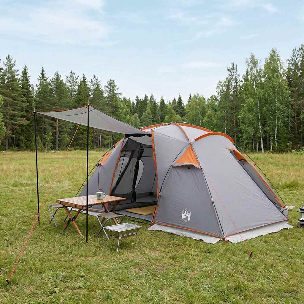 Tunnel Tent 520 x 260 x 175 cm Grey and Orange