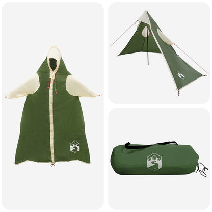 2-in-1 Rain Poncho with Hood 262 x 126 x 130 cm Green