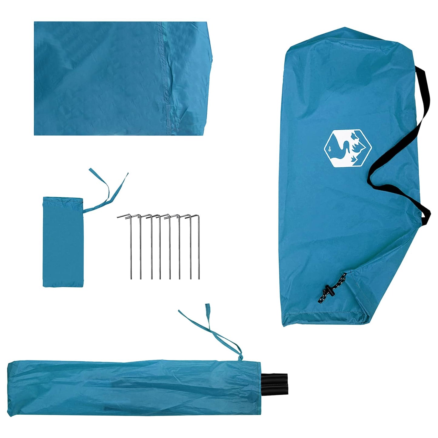 2-in-1 Rain Poncho with Hood 262 x 126 x 130 cm Blue
