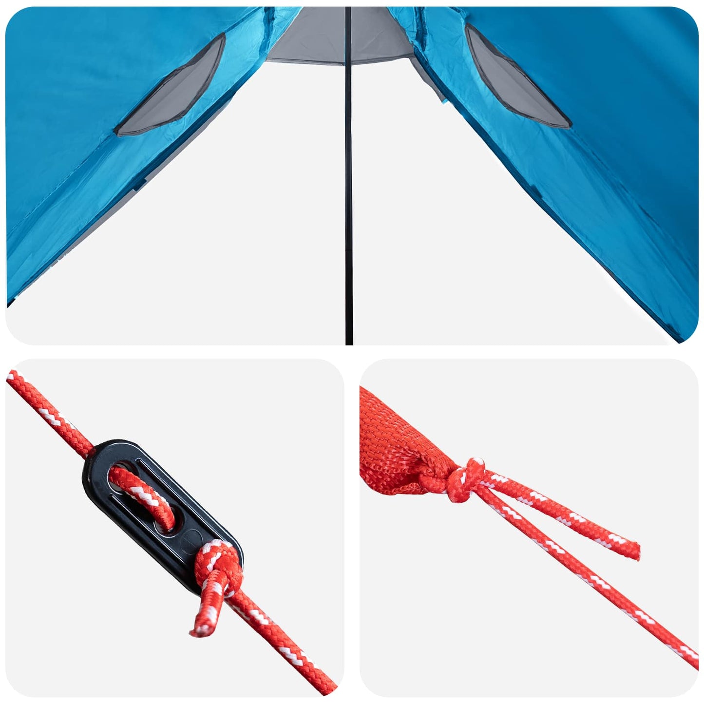 2-in-1 Rain Poncho with Hood 262 x 126 x 130 cm Blue