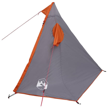 2-in-1 Rain Poncho with Hood Grey and Orange 262 x 126 x 130 cm