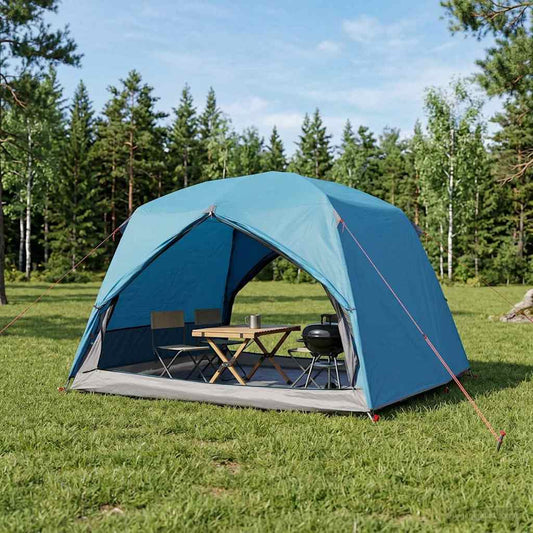 Backpacking Tent 2-Person Blue 185T Polyester with PU Coating