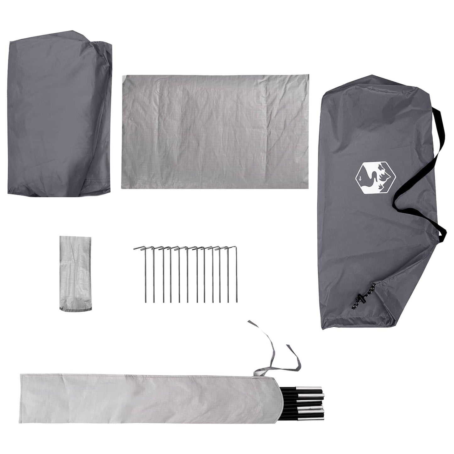 Backpacking Tent Grey and Orange 2-Person