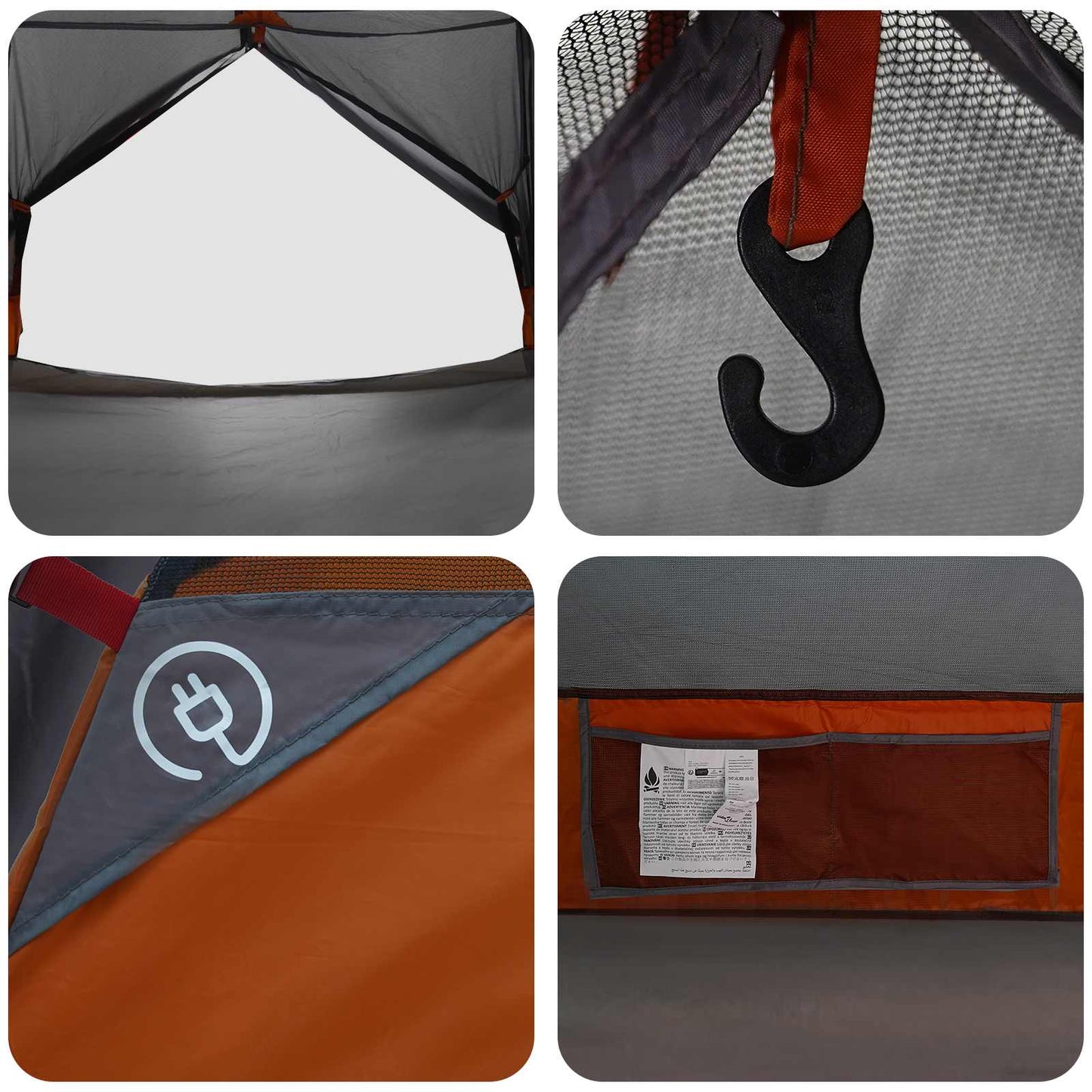 Backpacking Tent Grey and Orange 2-Person