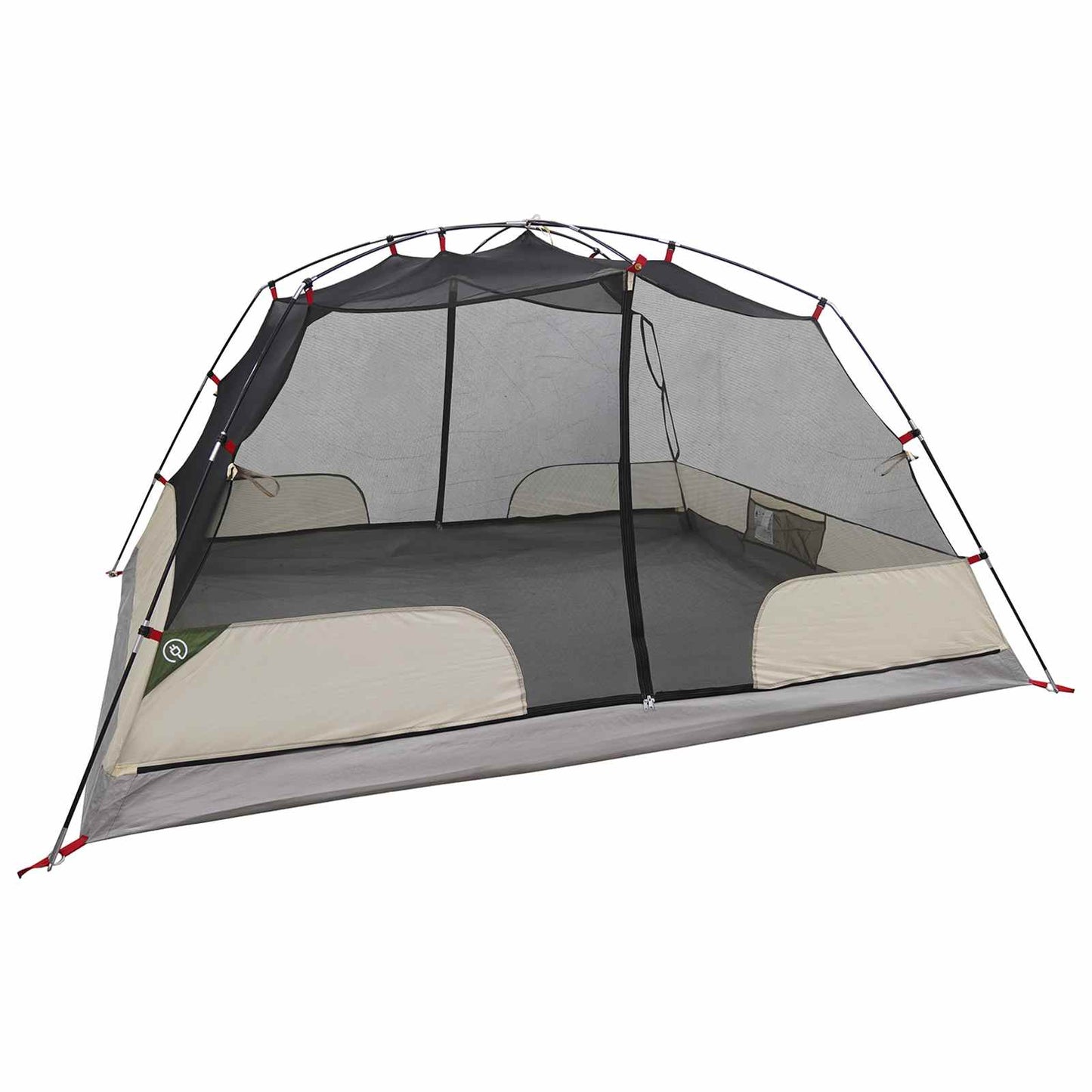 Backpacking Tent 4-Person Green 185T Polyester with PU Coating