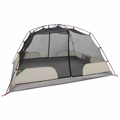 Backpacking Tent 4-Person Green 185T Polyester with PU Coating