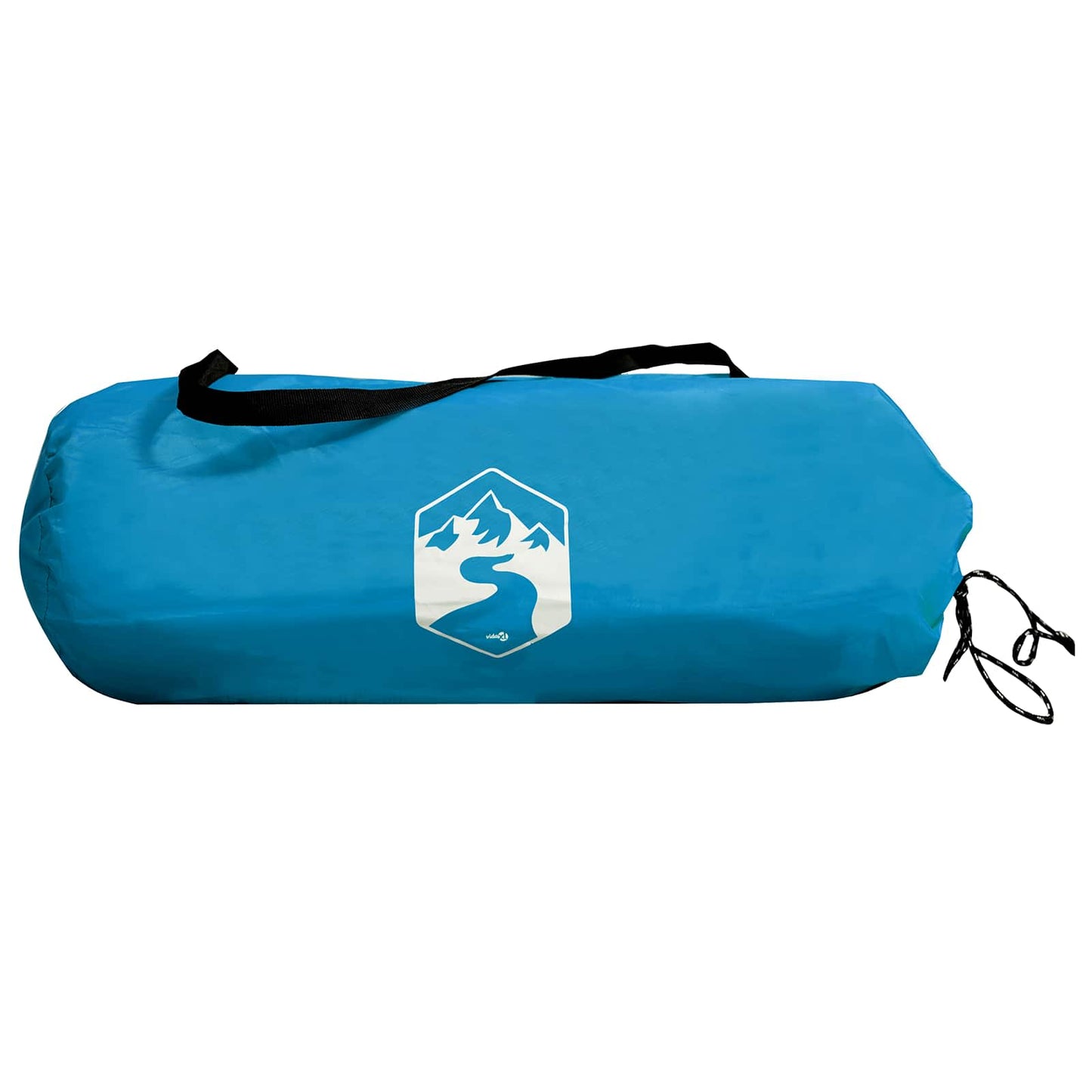 Backpacking Tent Blue 4-Person 185T Polyester with PU Coating