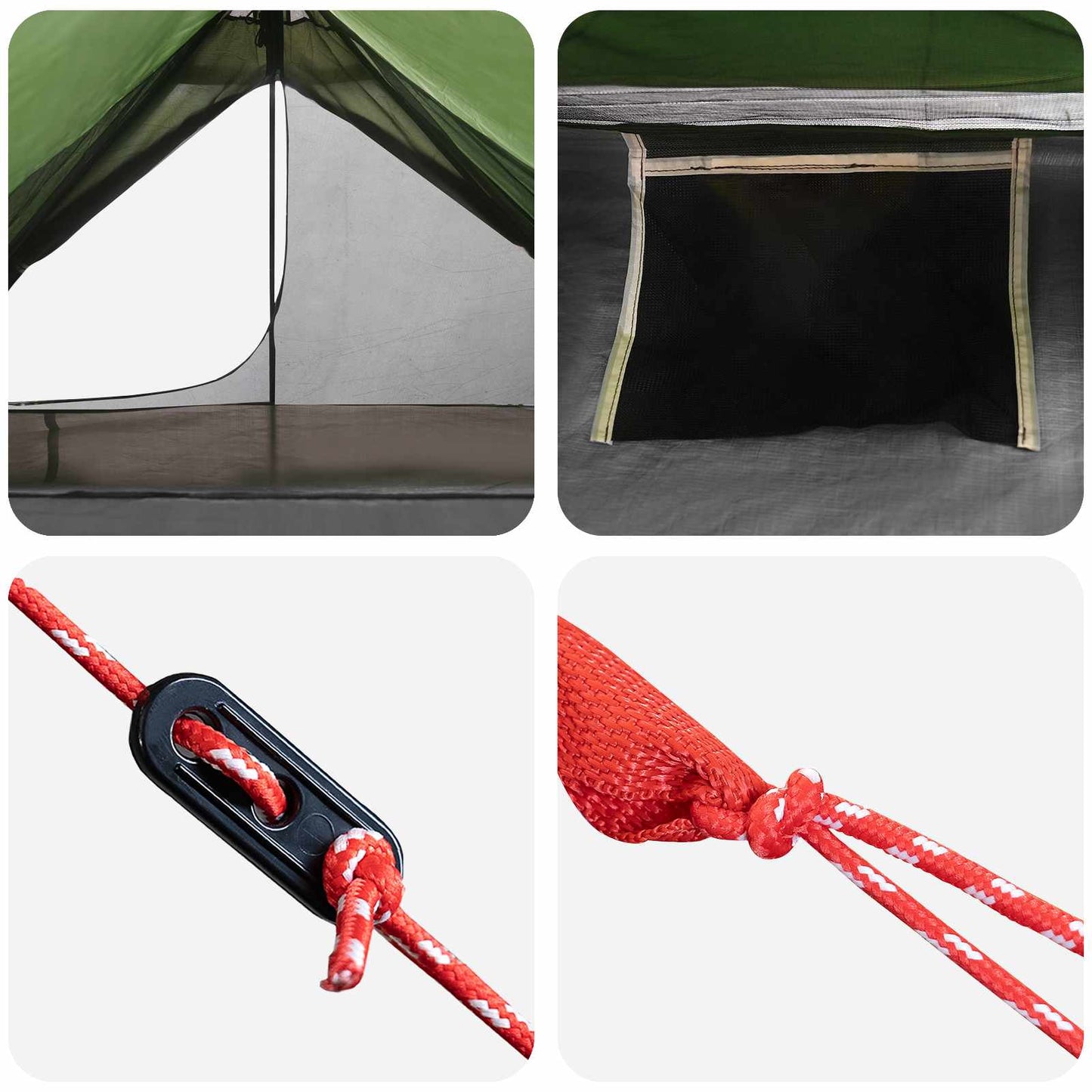 Backpacking Tent 222 x 85 x 125 cm Green