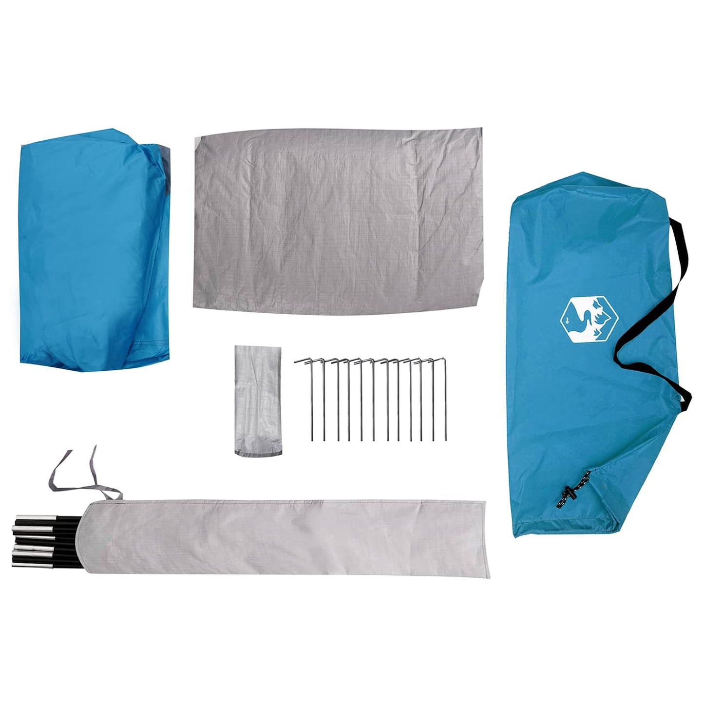 Backpacking Tent 222 x 85 x 125 cm Blue