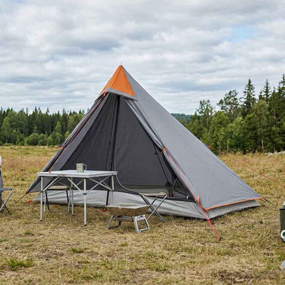 Backpacking Tent 222 x 85 x 125 cm Grey and Orange