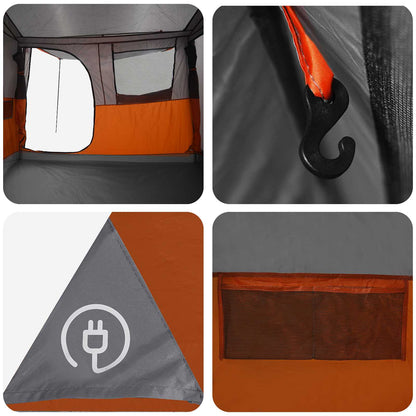 Tunnel Tent Grey and Orange 475 x 220 x 192 cm