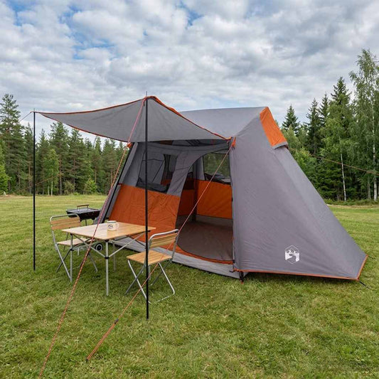 Tunnel Tent Grey and Orange 475 x 220 x 192 cm