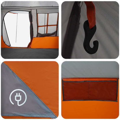 Tunnel Tent 275 x 240 x 200 cm Grey and Orange