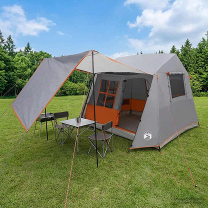 Tunnel Tent 275 x 240 x 200 cm Grey and Orange