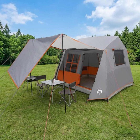 Tunnel Tent 275 x 240 x 200 cm Grey and Orange