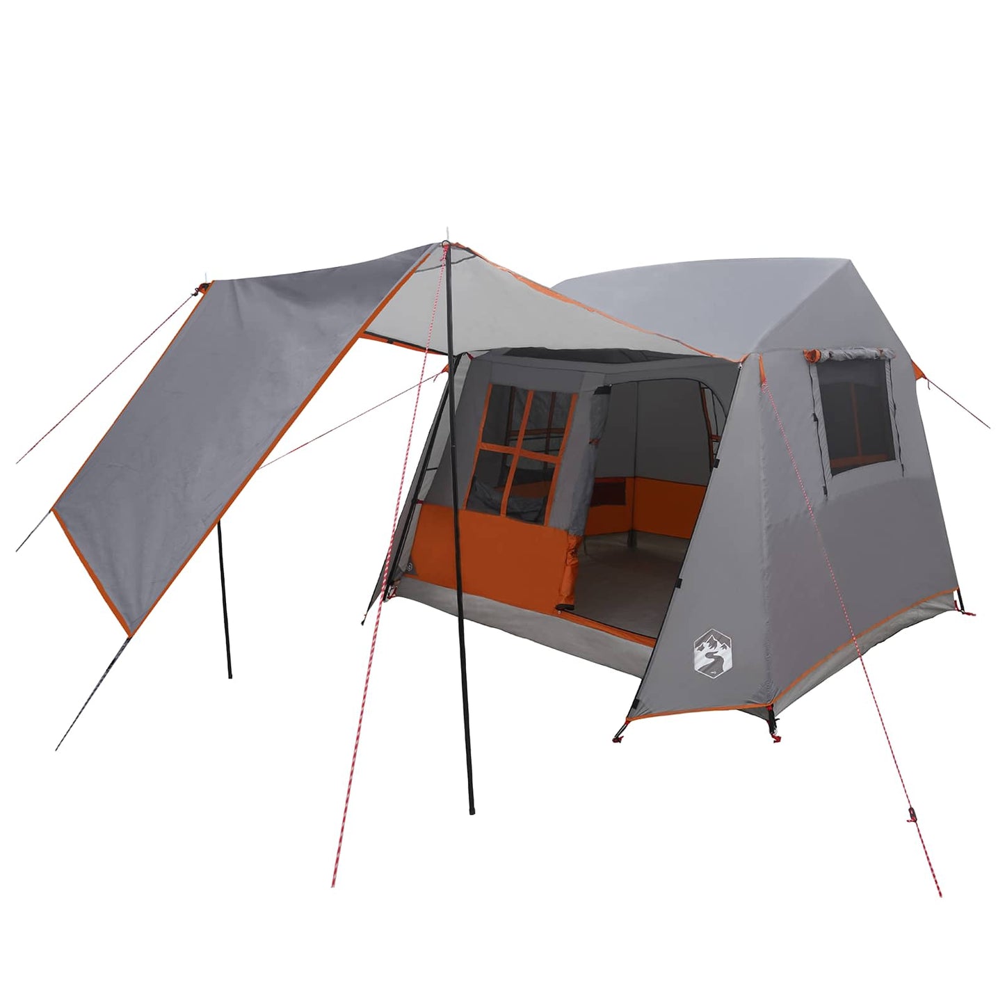 Tunnel Tent 275 x 240 x 200 cm Grey and Orange