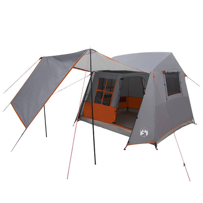 Tunnel Tent 275 x 240 x 200 cm Grey and Orange