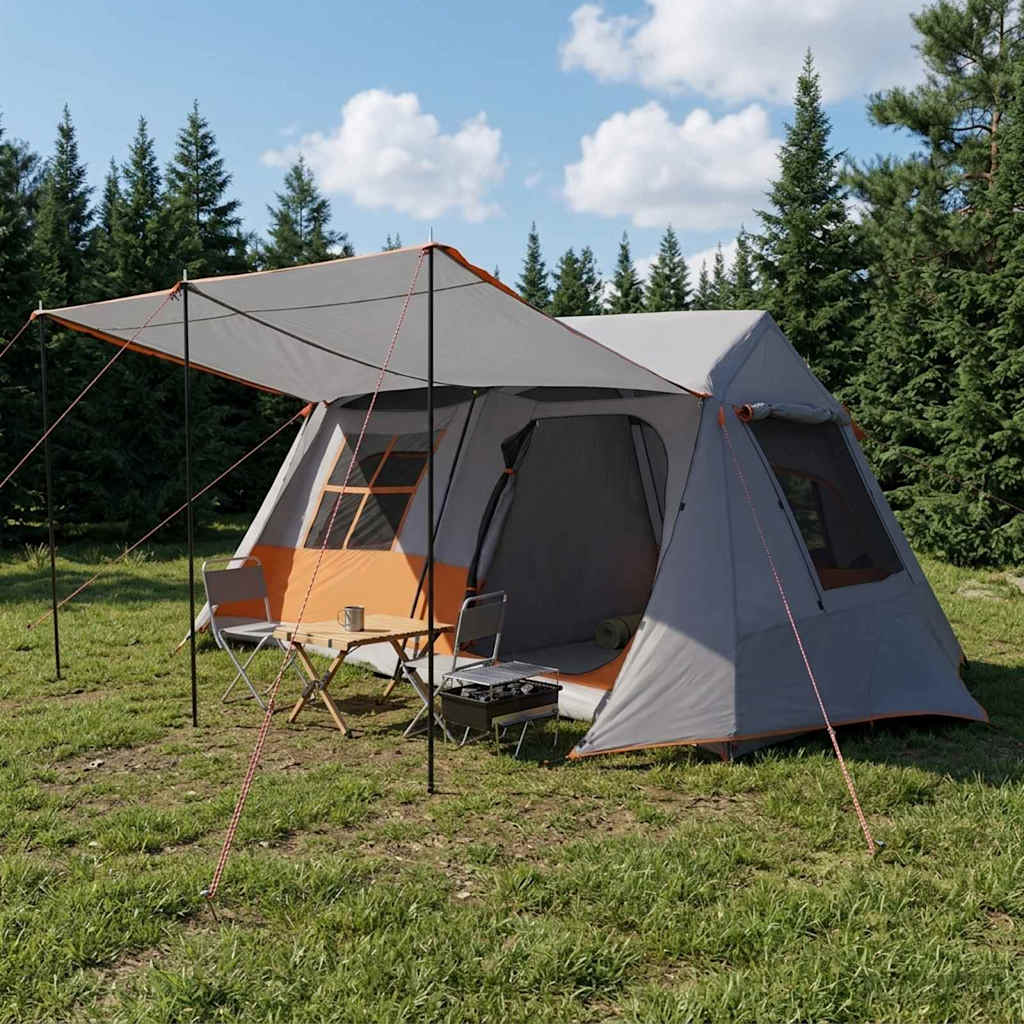 Tunnel Tent Grey and Orange 400 x 278 x 182 cm