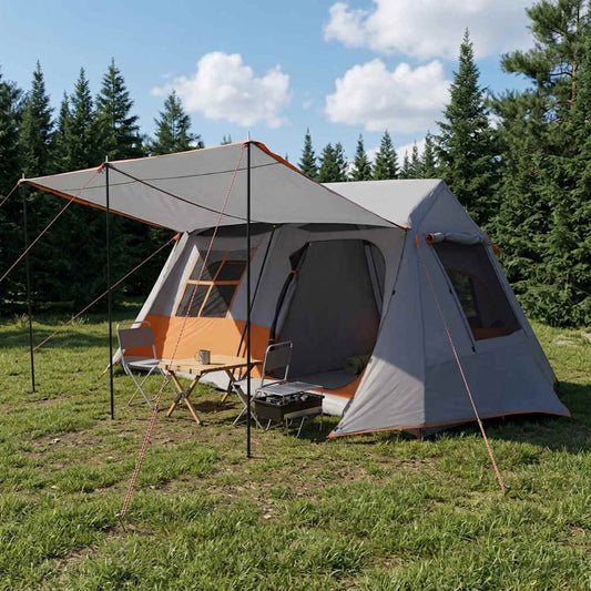 Tunnel Tent Grey and Orange 400 x 278 x 182 cm