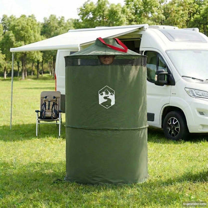 Pop-up Toilet Tent with Hanging Rope 97 x 126 cm Green