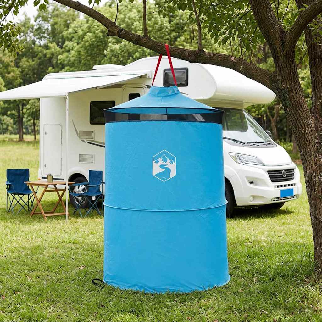 Pop-up Toilet Tent with Hanging Rope 97 x 126 cm Blue