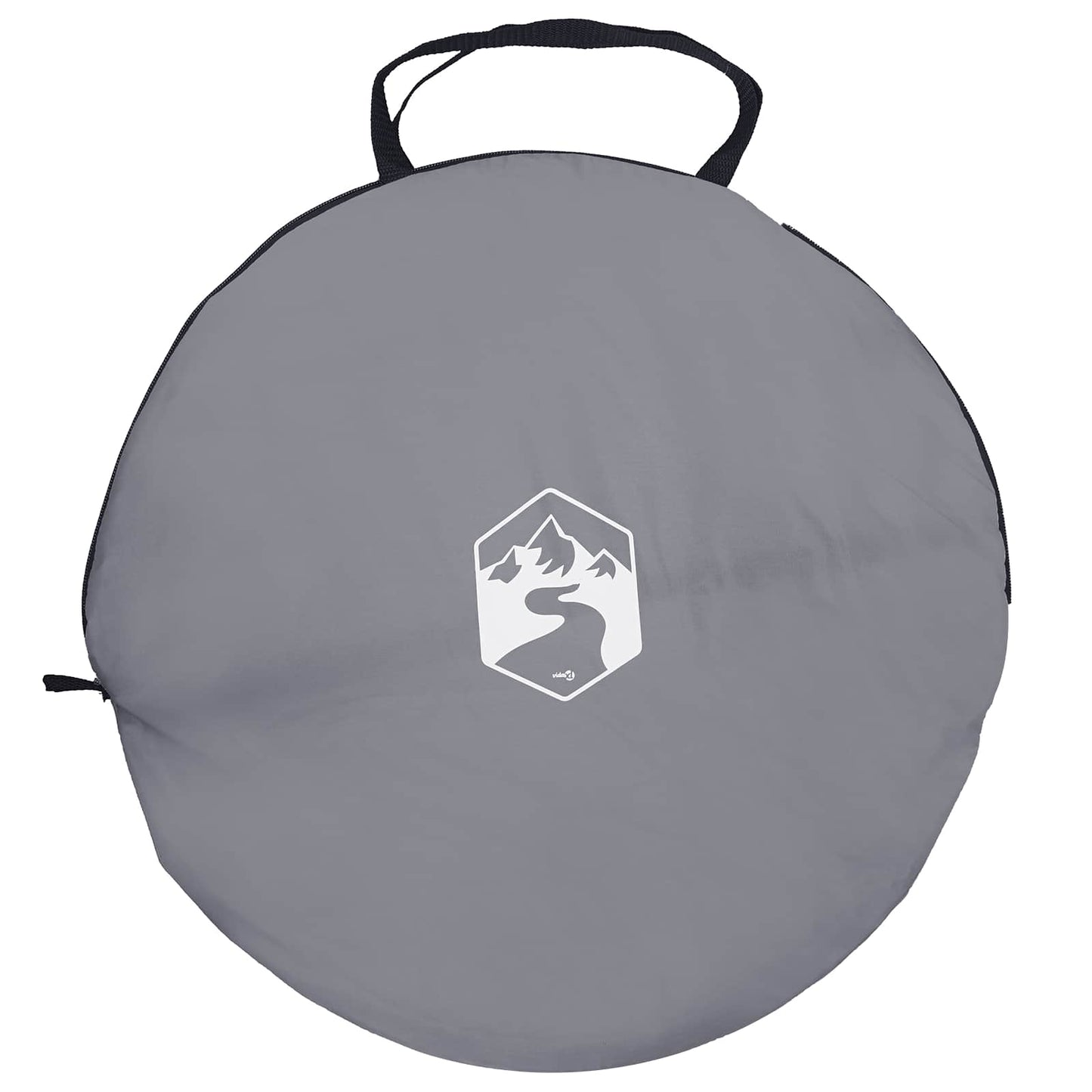 Pop-up Toilet Tent with Hanging Rope Grey and Orange