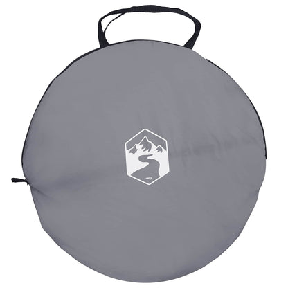 Pop-up Toilet Tent with Hanging Rope Grey and Orange