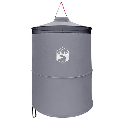 Pop-up Toilet Tent with Hanging Rope Grey and Orange