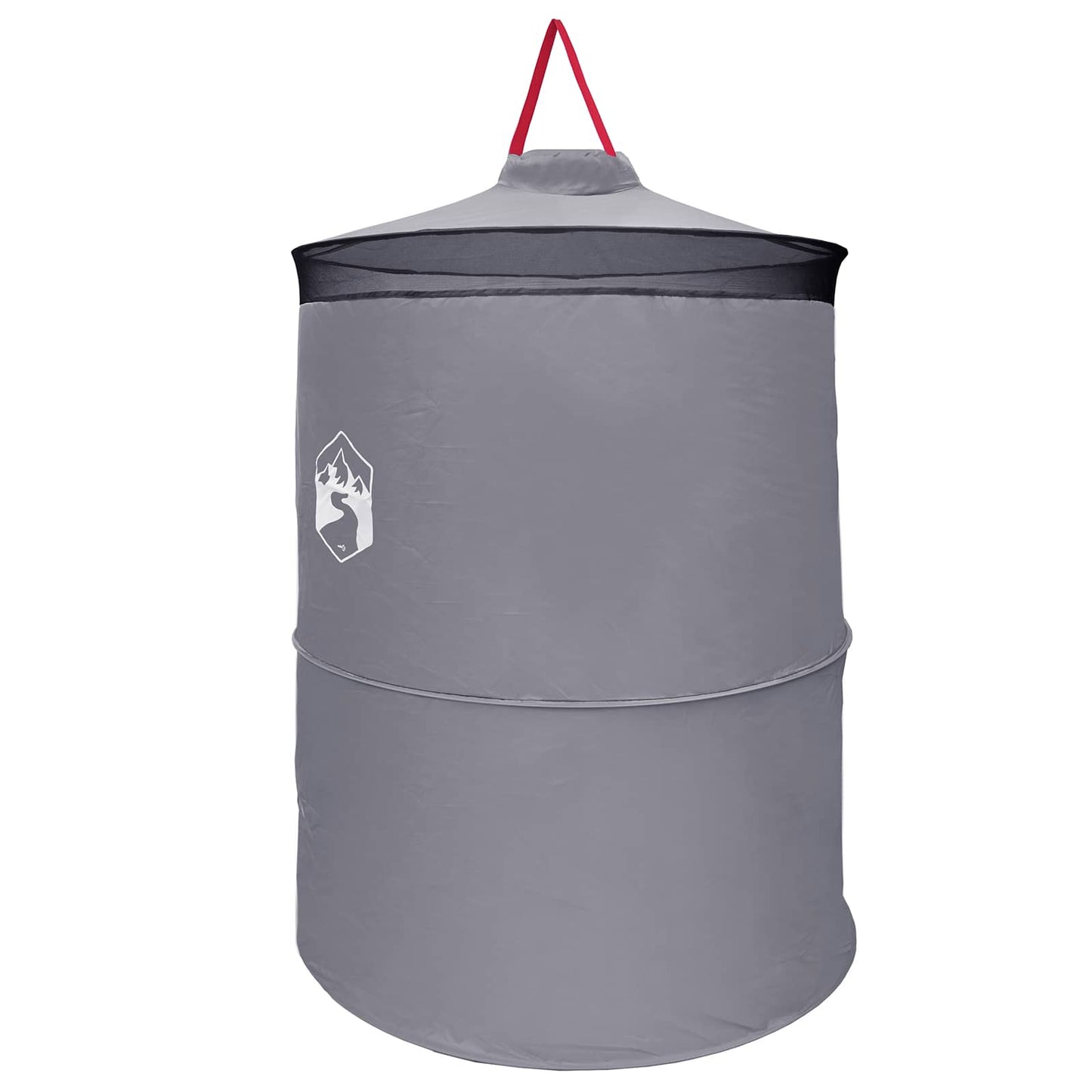 Pop-up Toilet Tent with Hanging Rope Grey and Orange