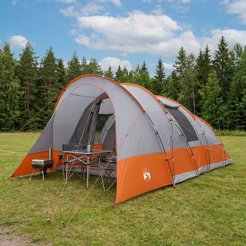 Tunnel Tent 560 x 395 x 212 cm Grey and Orange