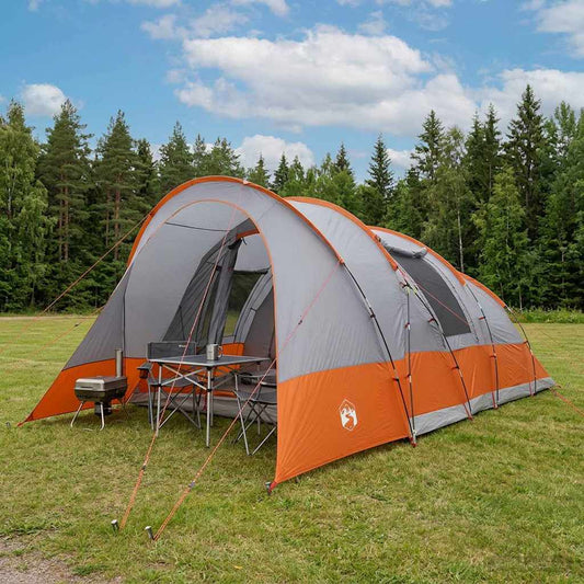Tunnel Tent 560 x 395 x 212 cm Grey and Orange