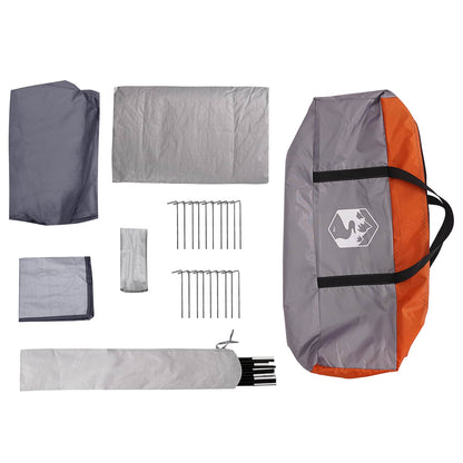 Tunnel Tent Grey and Orange 390 x 215 x 152 cm