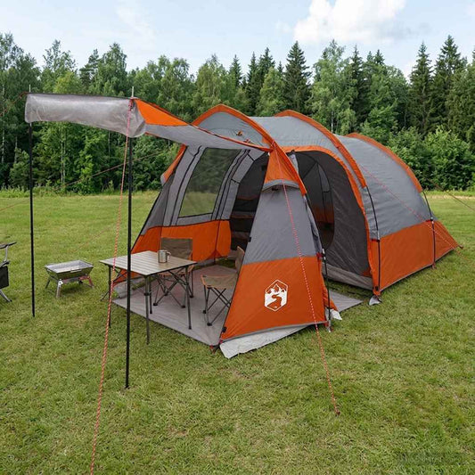 Tunnel Tent Grey and Orange 390 x 215 x 152 cm