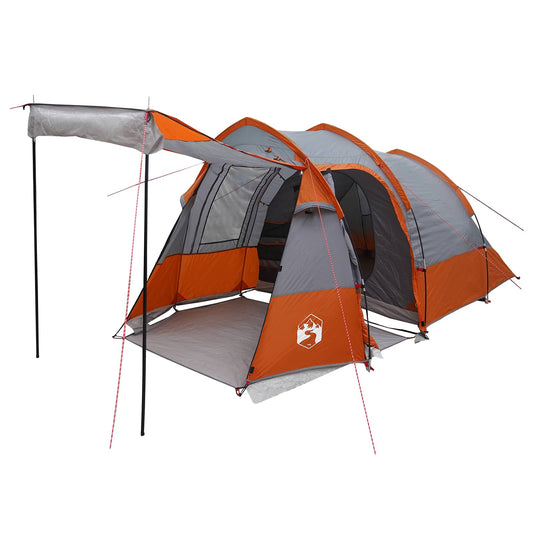 Tunnel Tent Grey and Orange 390 x 215 x 152 cm